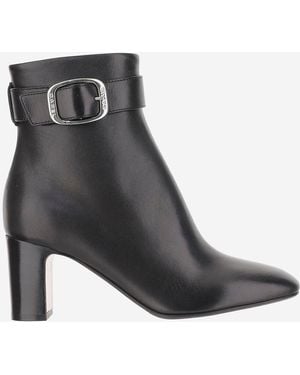 CAREL PARIS Thelma Leather Ankle Boots - Black