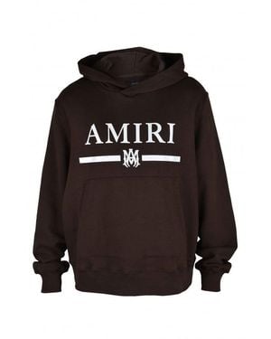 Amiri Hooded Cotton Sweatshirt With Logo Print - Schwarz