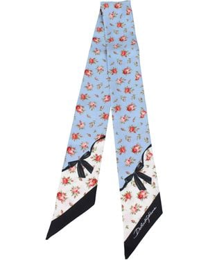 Dolce & Gabbana Bandana Headband Silk Light - Blue