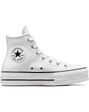 Converse Trainers Chuck Taylor All Star Platform Bianco/Nero/Bianco - White