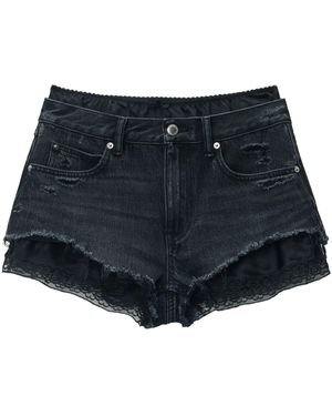 Alexander Wang Voorgevormde Denim Shorts - Blauw