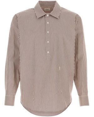 Saint Laurent Chemise Classic Fit Col Polo B - Gray