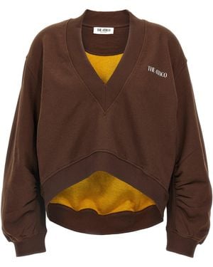 The Attico Het Sweatshirt Van Attico 3 D Logo - Bruin