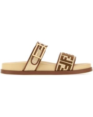 Fendi Logo Feel Slides - Multicolour