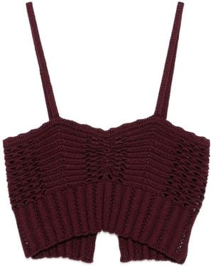 forte_forte Bralette Cable' Cotone - Purple