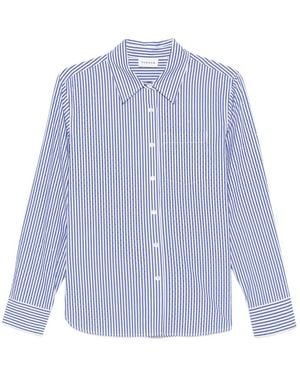 P.A.R.O.S.H. Striped Cotton Shirt - Blue