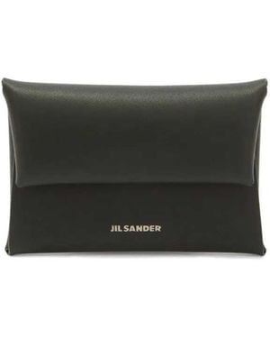 Jil Sander Monedero con logo - Gris