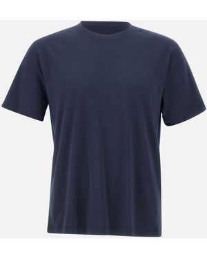 Eleventy Hoogste Blauw Katoenen Modaal T -shirt