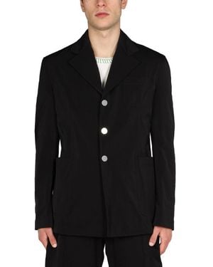 Bottega Veneta Single Breasted Long Sleeved Blazer - Black