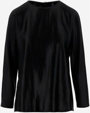 Giorgio Armani Seiler Effekt Seidenpullover - Schwarz