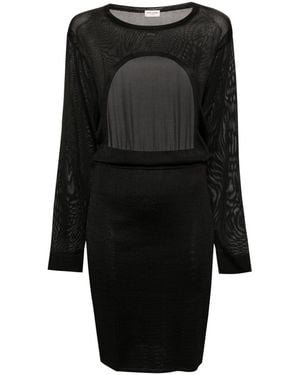 Saint Laurent Knitted Dresses - Black