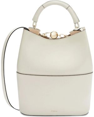 Furla Sfera Beuteltasche Mit Logo-Schnalle - Weiß