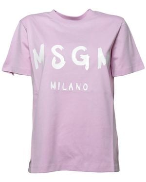MSGM T-shirts En Polo's - Paars