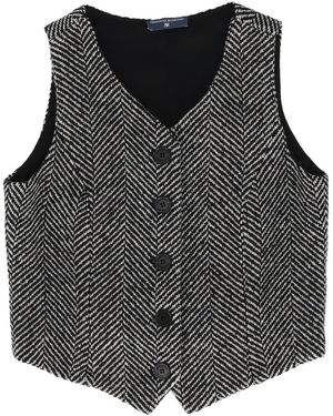 Ermanno Scervino Gilet Cappotto Chevron - Black
