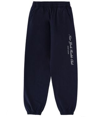 SPORTY&RICH Sweat Trousers With Logo - Blue