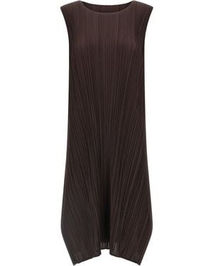Pleats Please Issey Miyake Falten bitte Issey Miyake 'monatliche Farben: Juli' Kleid - Braun