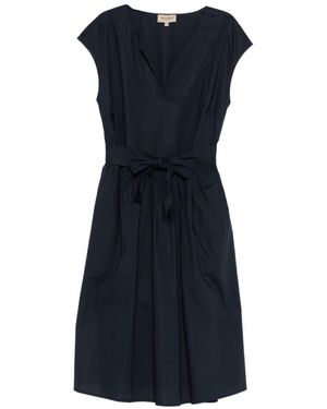 Woolrich V-Ausschnitt Midikleid - Blau