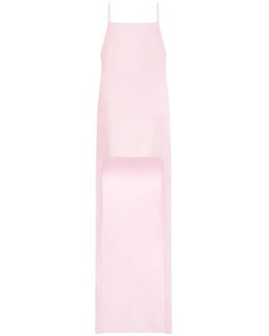 Courreges Lange Jurk Zonder Rug Crêpe - Roze