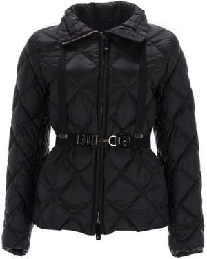Max Mara S Max Mara Quilted Jacket With Belt - Black