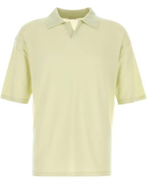 AURALEE Pastel Wool Polo Shirt - Yellow