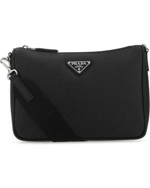 Prada Leather Crossbody Bag - Black