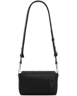 Ami Paris Marcel Nylon Crossbody Bag - White