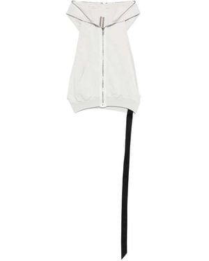 Rick Owens Drkshdw Zip-Up Sweatshirt - White