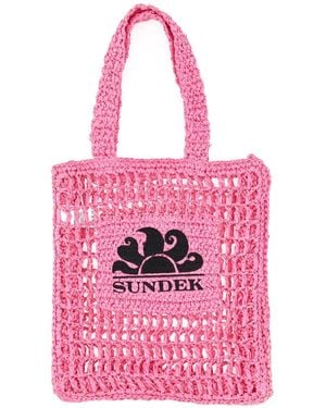 Sundek Bag With Logo - Pink