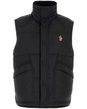 Moncler Polyester Sleeveless Evans Down Jacket - Black