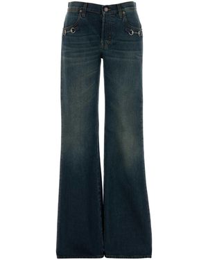 Gucci Denim Wide-leg Jeans - Blue