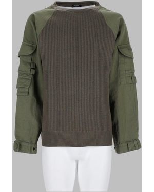 Balmain Iconic Logo Crewneck Jumper - Green