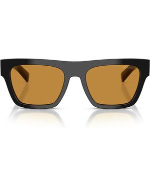 Prada Zonnebril Prc03 S 16 K50 P Zwart/donker Honing Heren - Bruin