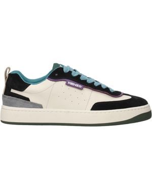 KENZO Multicolor Leather Sneakers - Blue