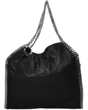 Stella McCartney Borse A Spalla Falabella Donna Eco Camoscio Nero/Nero - Black