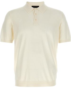 Roberto Collina A Maglia Polo A Maglia - Bianco