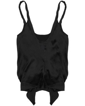 JW Anderson Silk Mini Top For - Black