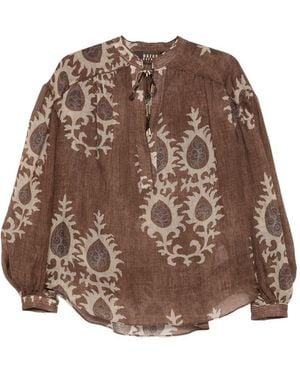 Bazar Deluxe Floral Tassel Long Sleeves - Brown