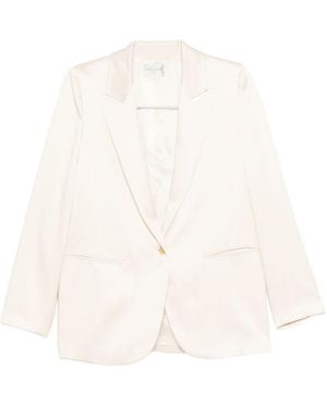 forte_forte Single-Breasted Blazer Jacket - White