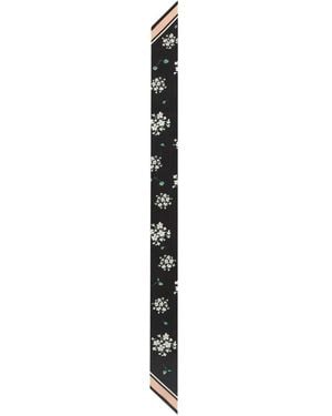 Dolce & Gabbana Geranium-Print Silk Twill Scarf, 6X100 Cm - White