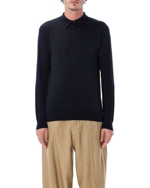 John Smedley Bradwell/S Polo - Blue