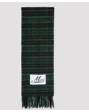 Marni Elegant Wool Blend Scarf - Green