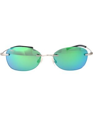 Maui Jim Oval Sunglasses Gm333 17 M 17 M - Green