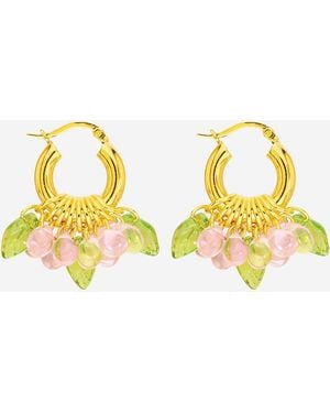 Annele Mini Baby Blossom Earrings - Yellow