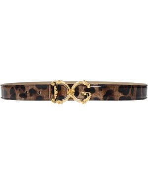 Dolce & Gabbana Leather Belt - Natural