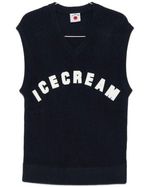 ICECREAM Wool Blend Vest - Blue