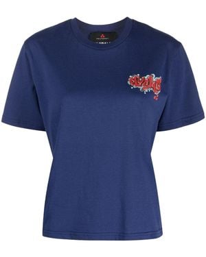 Peuterey T-Shirt mit Graffiti-Print - Blau