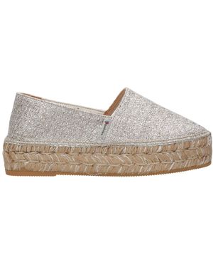 Espadrilles Apartrilles zapatos planos plateados - Gris