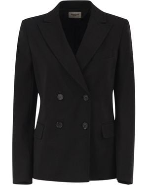 Weekend by Maxmara Wkdcolibri Stretch Double Breasted Blazer - Black