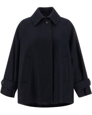 Alberto Biani Wool Caban - Blau
