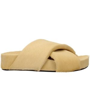 Jil Sander Pantoffeln und Hufe Frauen Pferd Beige/Champagner - Natur